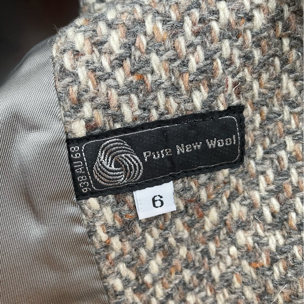 Vintage pure wool tweed jacket - Picture 4 of 7